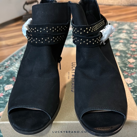 Black Studded Ankle Boots - Picture 2 of 5